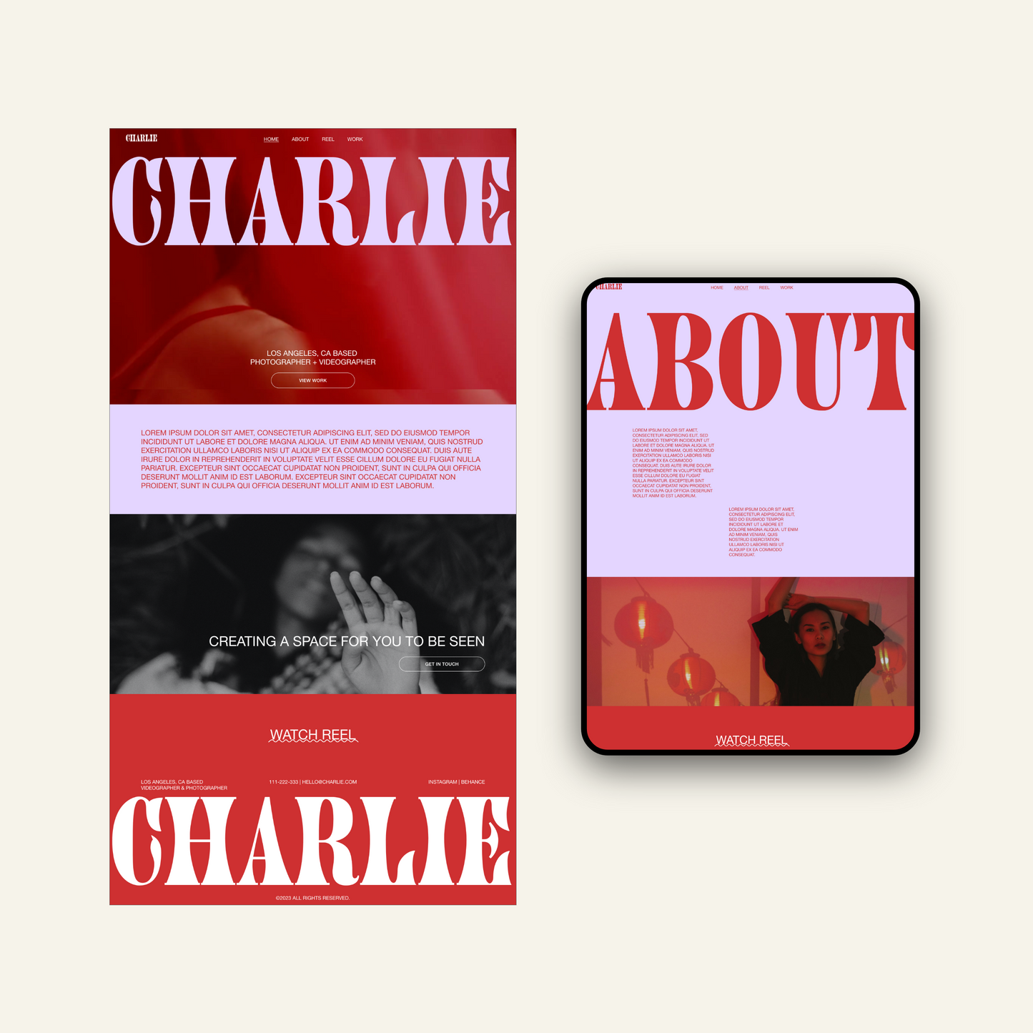 Charlie - Squarespace Website Template