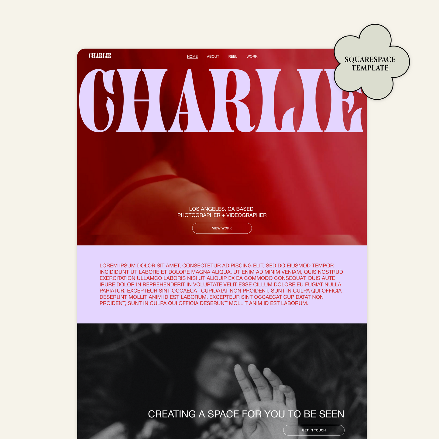 Charlie - Squarespace Website Template