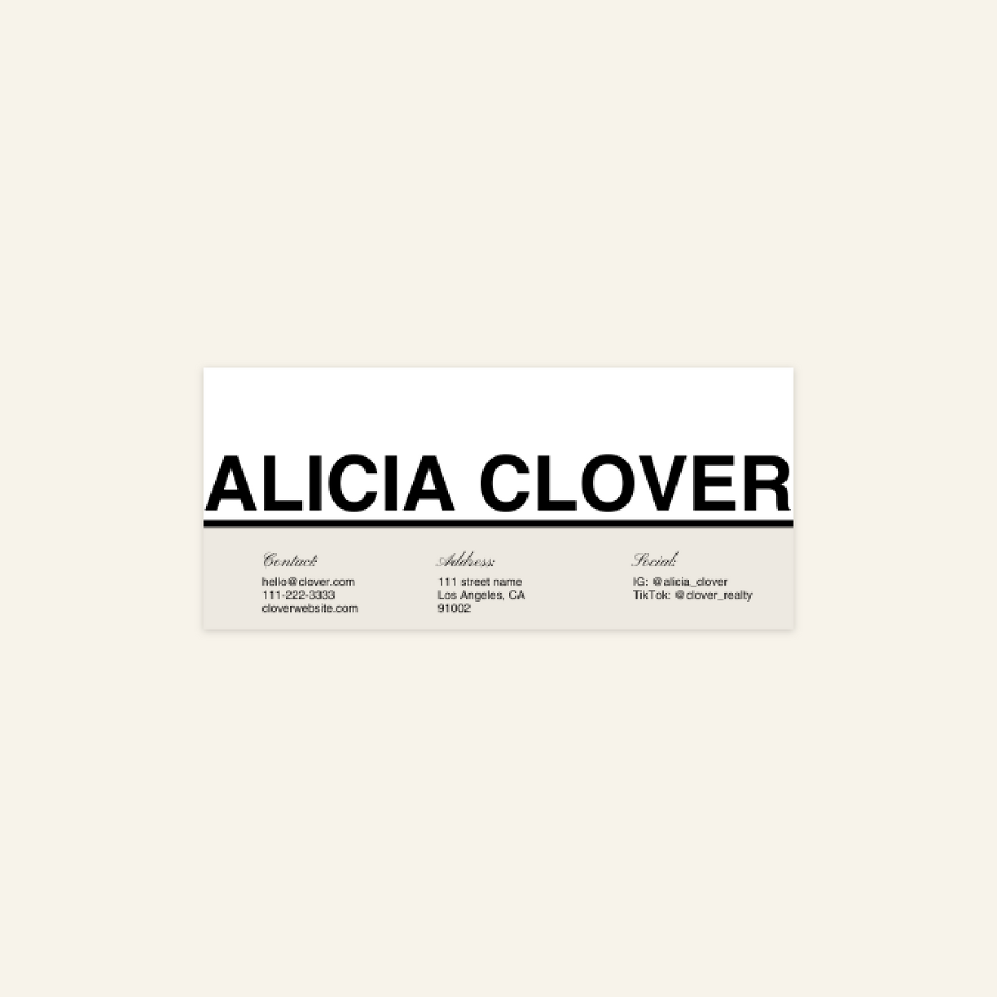 Clover - Email Signature Template