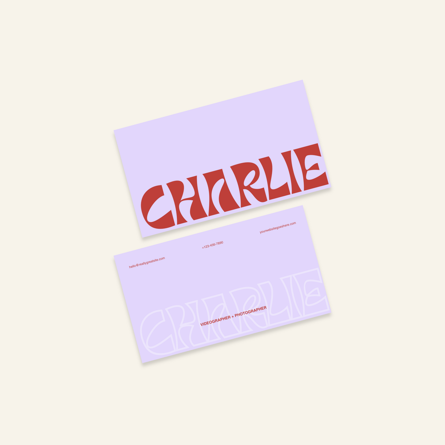Charlie - Stationary Kit Template