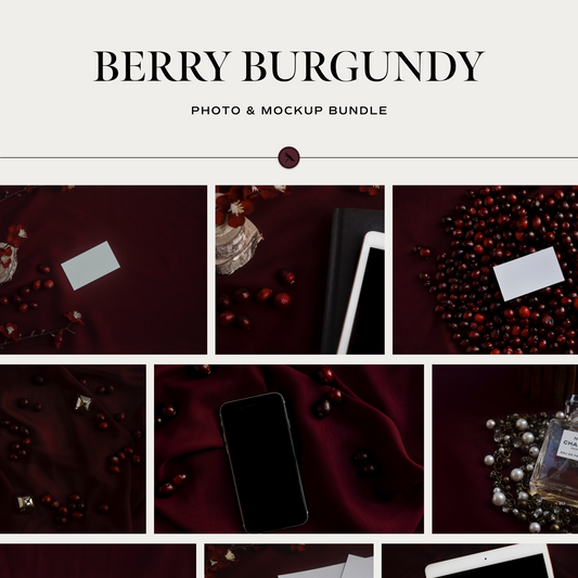 Berry Burgundy - Photo & Mockup Bundle