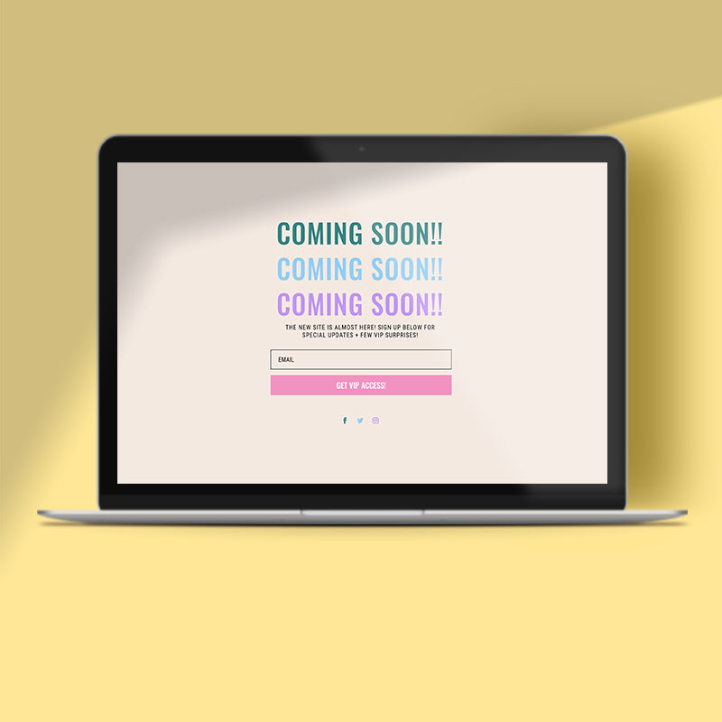 Bold Coming Soon Page DIVI Layout