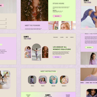 Claire’s Website Wireframe Template