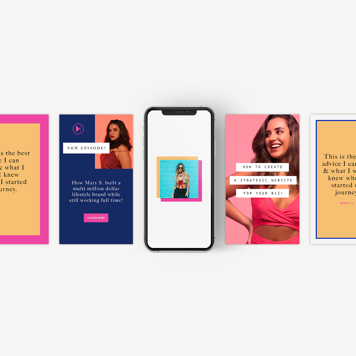 Podcast Insta Post & Stories 24 Template Pack